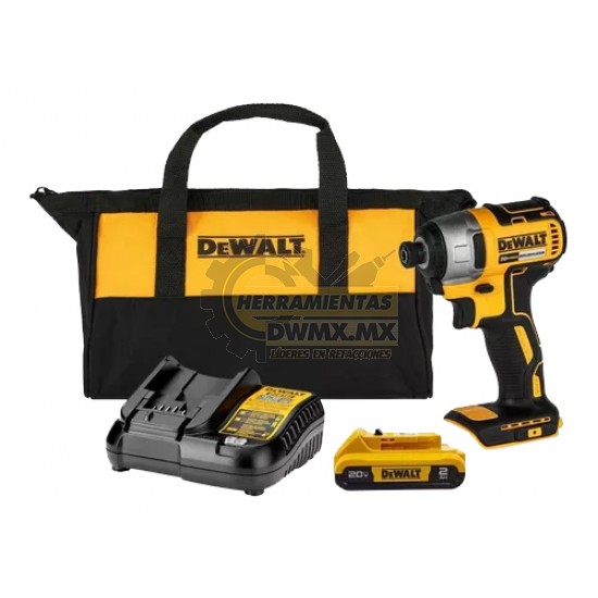 KIT DE ATORNILLADOR DE IMPACTO DE 1/4PULG INALAMBRICO 20V MAX DEWALT DCF7871D1-B3                