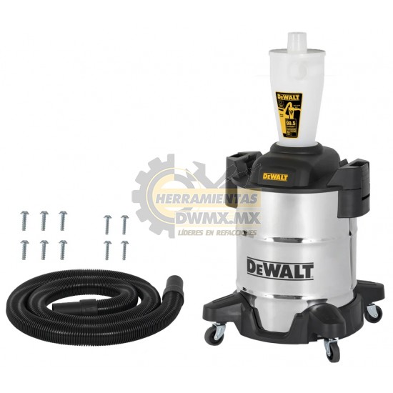 SEPARADOR DE POLVO CON TANQUE DE ACERO INOXIDABLE 10GAL DEWALT DXVCS003