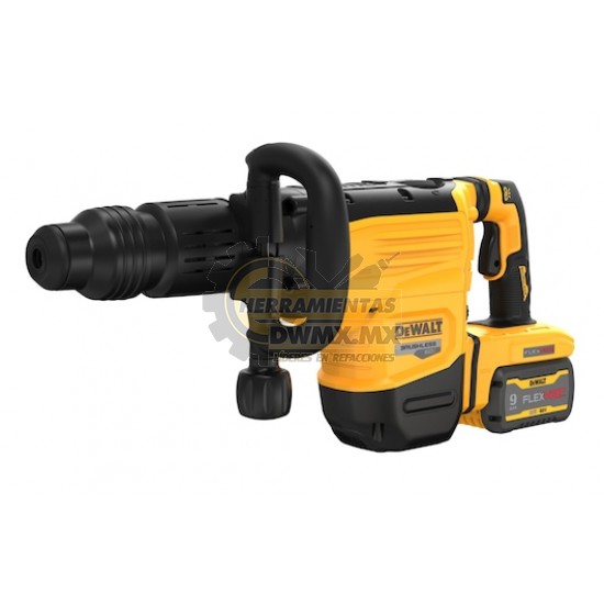 KIT DE MARTILLO CINCELADOR INALÁMBRICO SDS MAX DE 60 V MÁX 22 LB DEWALT DCH892X1