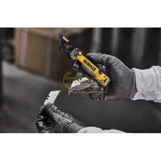 NAVAJA MULTIUSOS PLEGABLE Y ALMACENAMIENTO DE HOJAS DEWALT DWHT10992      