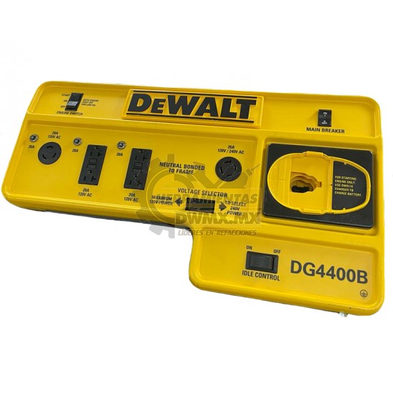 PANEL DE CONTROL PARA GENERADOR DE GAS DG4400B DEWALT 643150-00                         