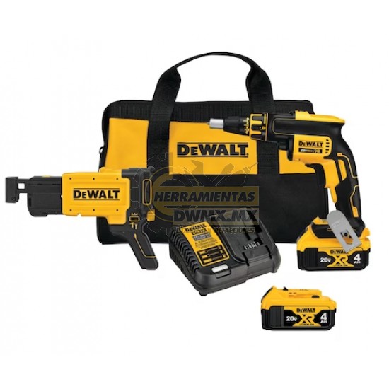 KIT DE PISTOLA ATORNILLADORA PARA PANELES DE YESO 20V DEWALT DCF620CM2