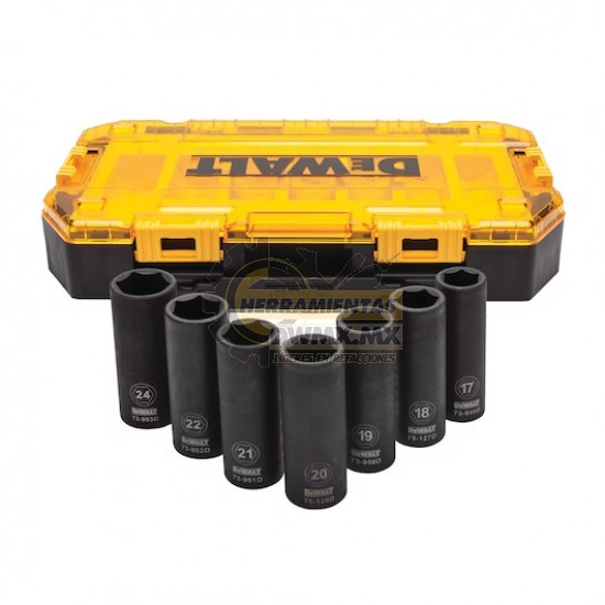 JUEGO DE DADOS DE IMPACTO 7 PZS DEWALT DWMT74737                       